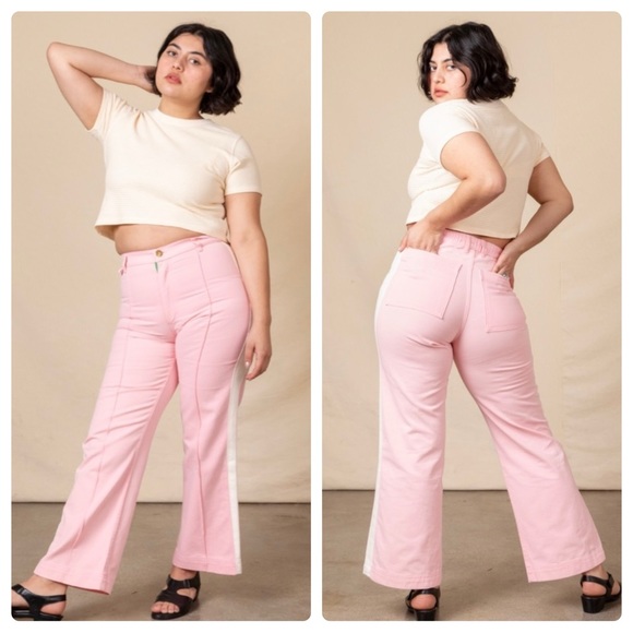 Big Bud Press Pants - Big Bud Press Western Pants Pink Calvary Stripe Size Small